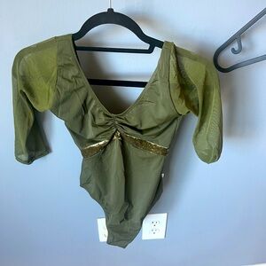 Class in leotard M Green